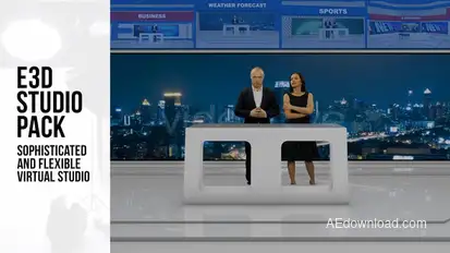 Element 3D Broadcast Studio Pack Video Displays template preview