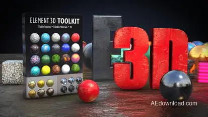 Element 3D Toolkit Video Displays template preview