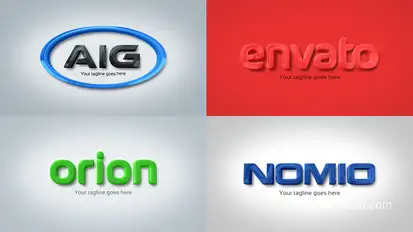 Embossed Corporate Logo Video Displays template preview