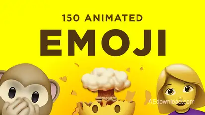 Emoji Premiere Pro template preview