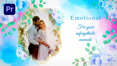 Emotional Wedding Slideshow (MOGRT) Premiere Pro template preview