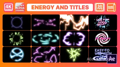 Energy And Titles | After Effects Video Displays template preview