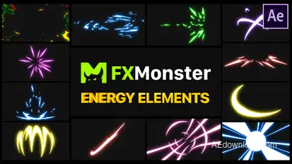 Energy Elements | After Effects Video Displays template preview