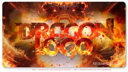 Epic Dragon Fire Logo Reveal Openers template preview