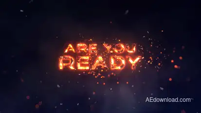 Epic Fire Titles Video Displays template preview