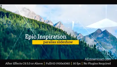 Epic Inspiration Parallax Slideshow Video Displays template preview