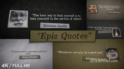 Epic Quotes Video Displays template preview
