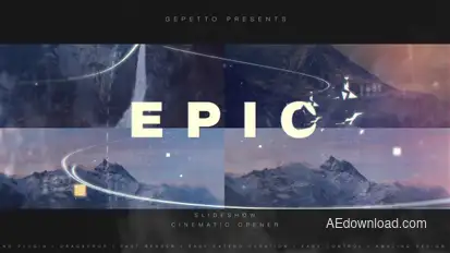 Epic Slideshow I Cinematic Opener Video Displays template preview