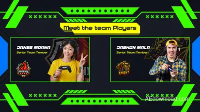 ESports Broadcast Slides Promo MOGRT Premiere Pro template preview