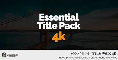 Essential Title Pack 4K Video Displays template preview