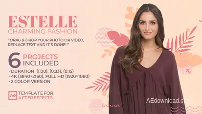 Estelle Charming Fashion - Stylish Clothing Sale Video Displays template preview