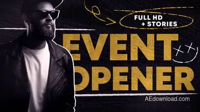 Event Opener MOGRT Premiere Pro template preview