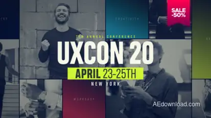 Event Promo // UXConference Video Displays template preview