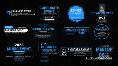 Event Titles Premiere Pro template preview