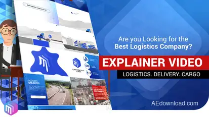 Explainer Video | Logistics Services. Delivery Video Displays template preview