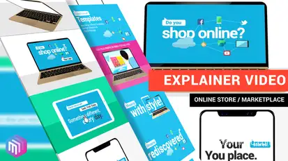 Explainer Video | Online Store, Marketplace, Services Video Displays template preview