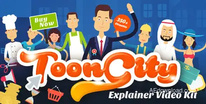 Explainer Video ToolKit | ToonCity Video Displays template preview