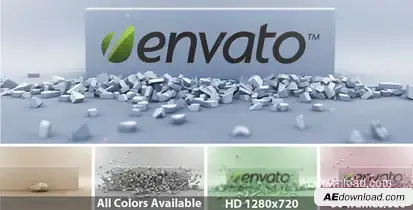 Exploding Grenade Logo Reveal Video Displays template preview