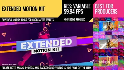Extended Motion Kit Video Displays template preview