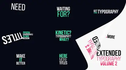 Extended Typography Vol.2 Video Displays template preview