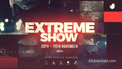 Extreme Show // Sport Event Promo Video Displays template preview