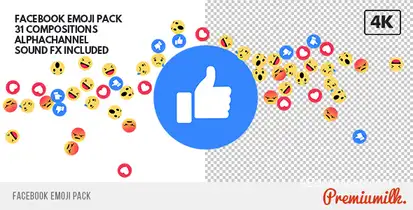 Facebook Emoji Pack Video Displays template preview