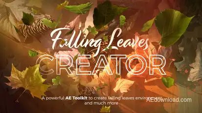 Falling Leaves Creator Video Displays template preview