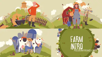 Farm Intro Premiere Pro template preview