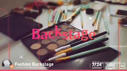 Fashion Backstage Video Displays template preview