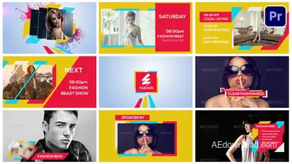 Fashion Broadcast Package Premiere Pro template preview