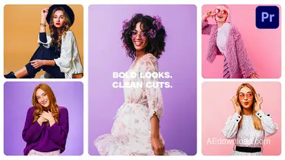 Fashion Multiscreen | MOGRT Premiere Pro template preview