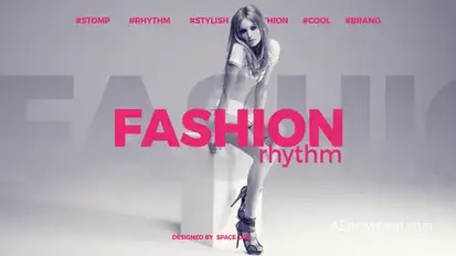 Fashion Rhythm Intro Video Displays template preview