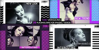 Fashion Slider Video Displays template preview