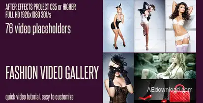 Fashion Video Gallery Video Displays template preview