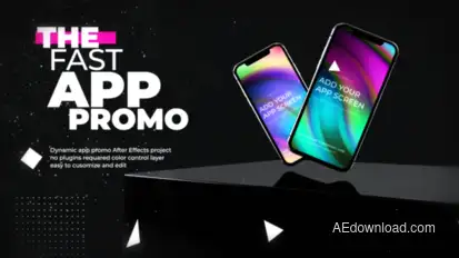 Fast App Promo Video Displays template preview