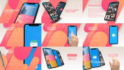 Fast App Promo X Video Displays template preview
