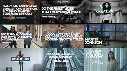 Fast Clean Titles Video Displays template preview