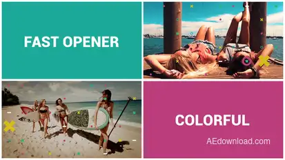 Fast Colorful Opener Video Displays template preview