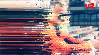 Fast Motion Glitch Slideshow Video Displays template preview