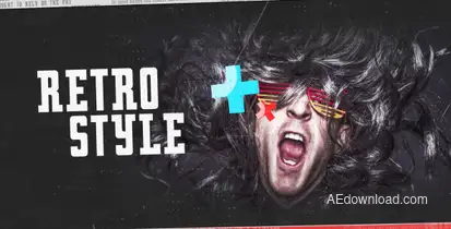 Fast Retro Style Opener Video Displays template preview