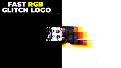 Fast Rgb Glitch Logo Video Displays template preview
