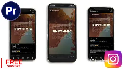 Fast Rhythmic Typography Instagram MOGRT Premiere Pro template preview