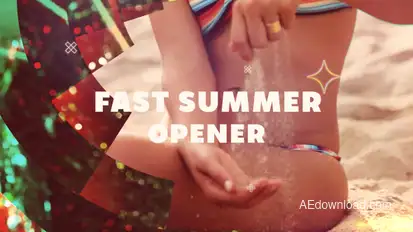 Fast Summer Opener Video Displays template preview
