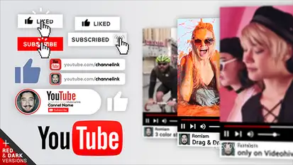 Fast YouTube Promo / Intro Video Displays template preview