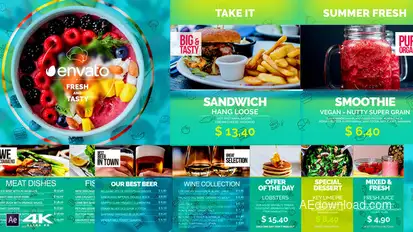 Favorite Restaurant Display v2 Video Displays template preview