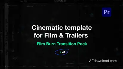 Film Burn Transition Pack 02 Premiere Pro template preview