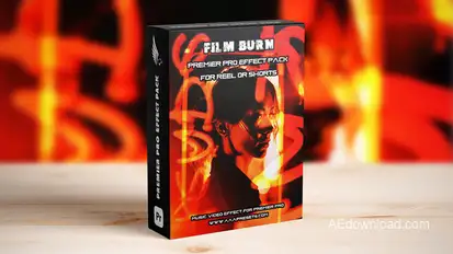 Film Burn Transition Pack For Reel or Shorts Vertical Videos Premiere Pro template preview
