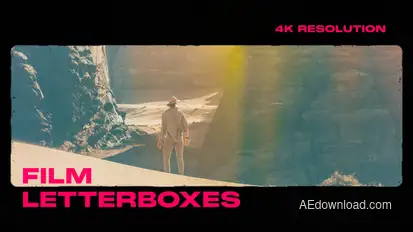 Film Letterbox Overlays Premiere Pro template preview