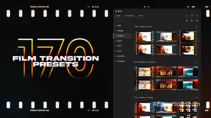 Film Transitions for Premiere Pro Premiere Pro template preview