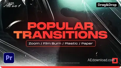 Film Zoom Transitions Premiere Pro template preview